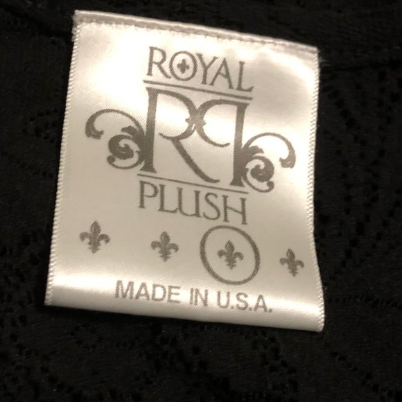 Black Royal Plush Floral Lace Tank Top - Picture 5 of 8